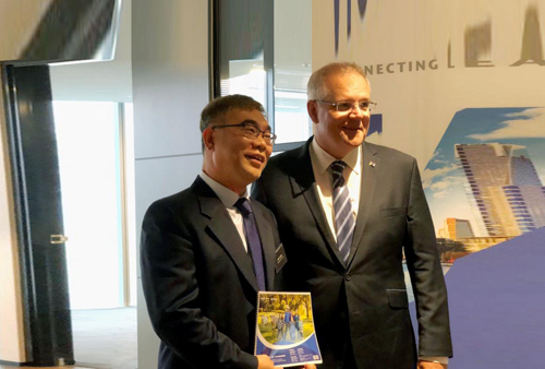 澳大利亞總理斯科特·莫里森接見澳優(yōu)澳洲總經理Joe周建華， 鼓勵澳優(yōu)加大澳洲投資