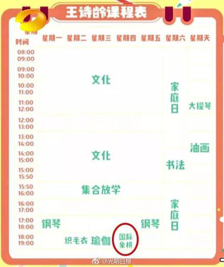 李湘女兒王詩齡課程表曝光：育兒需要的是“三分教七分等”