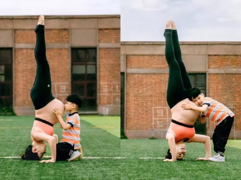 劉璇曬孕肚倒立瑜伽照，網(wǎng)友感嘆：不愧是奧運冠軍