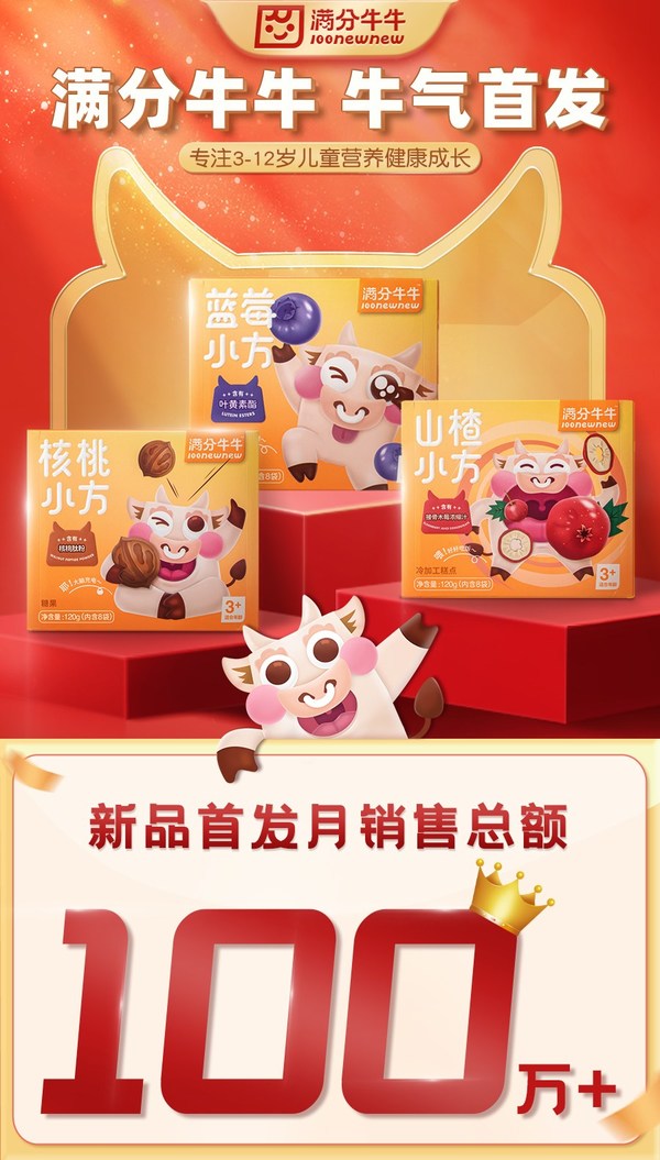 千億兒童零食賽道崛起，新銳品牌滿分牛牛強(qiáng)勢(shì)來(lái)襲