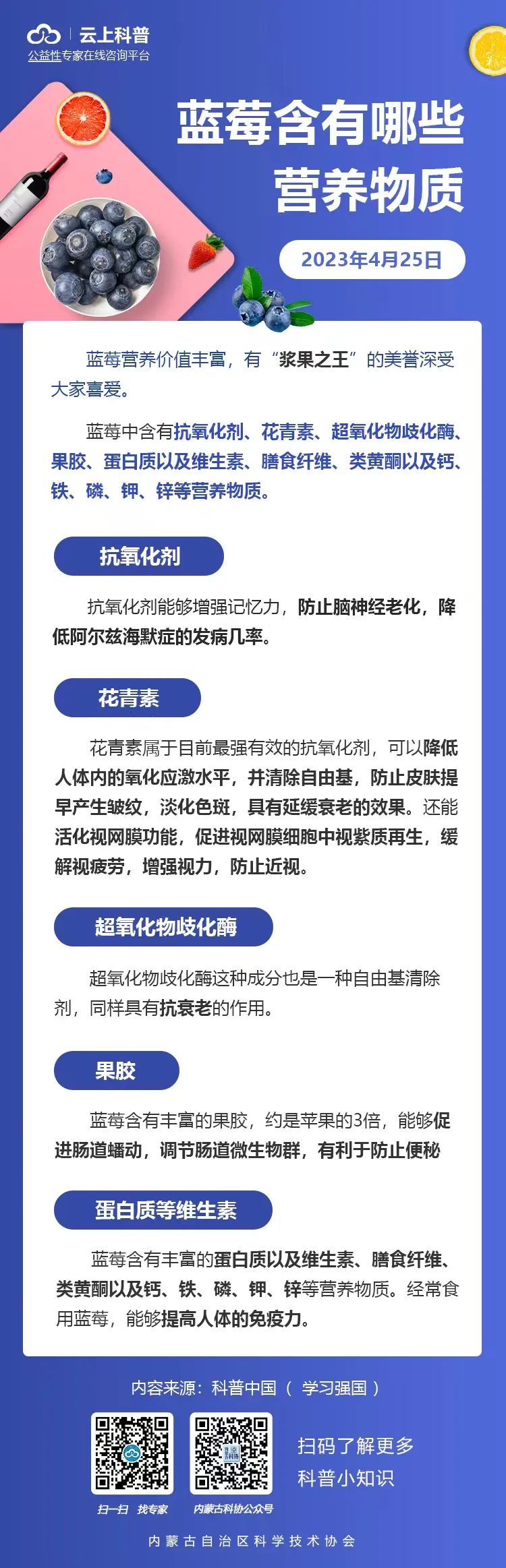 每日科普｜藍(lán)莓含有哪些營養(yǎng)物質(zhì)